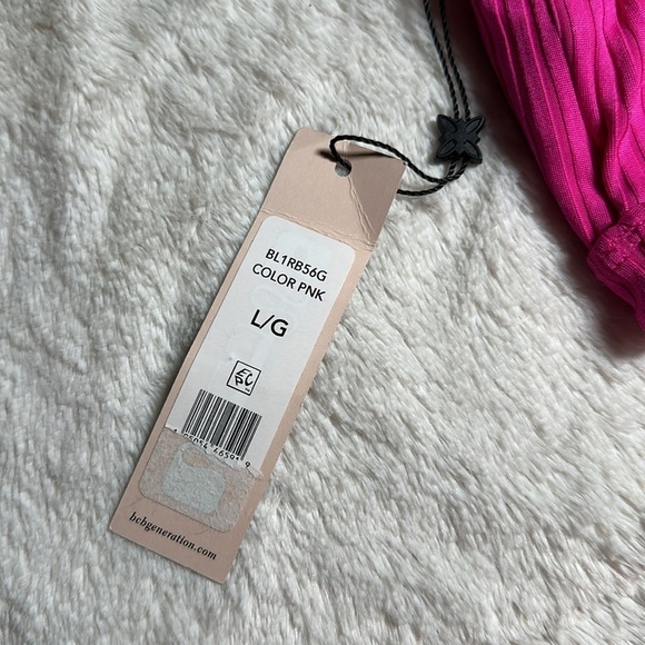 BCBG Passion Pink Cut Out Bralette Bikini Swim Top Large NEW BGBGeneration - Picture 7 of 14